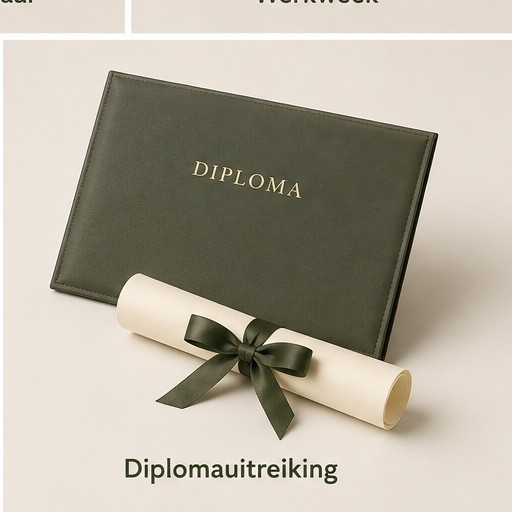 Diplomamap met lint
